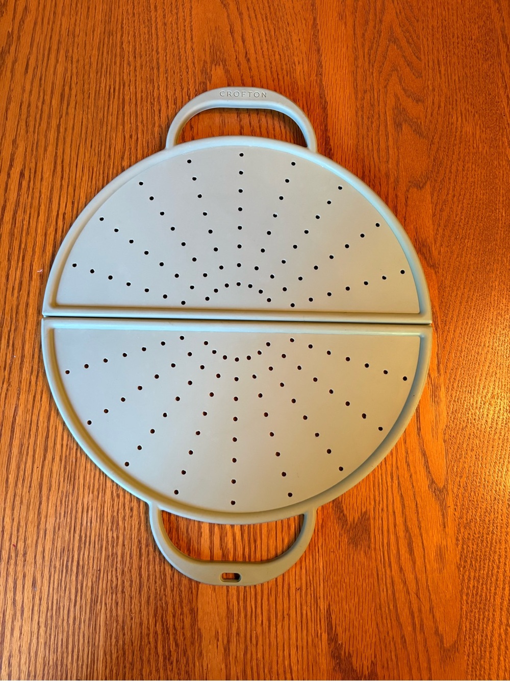 Crofton Grey Silicone Splatter Shield with Handles and Snap Closure